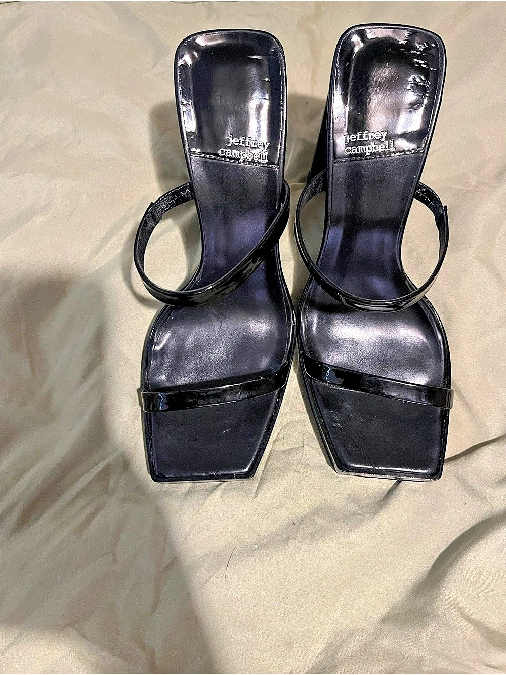 Jeffrey Campbell Hustler | heels Black Square-Toe